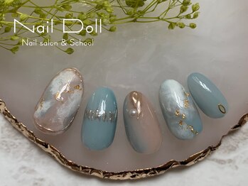 ネイルドール(Nail Doll)/くすみブルーニュアンス