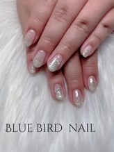 ブルーバードネイル(Blue bird nail)/ラメグラネイル