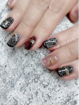 ネイル◎フルアートレースネイル