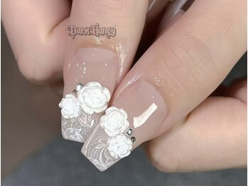 ダークハニー 原宿店(Dark Honey)/クリスマス/冬ネイル/レース