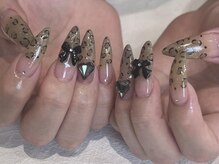 アイネイルズ 三宮店(I nails)/フラッシュヒョウ柄￥9500