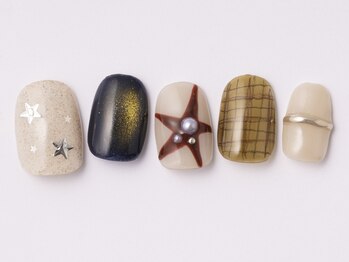 アイ ネイルズ 天神店(I nails)/個性派スターネイル　¥8300
