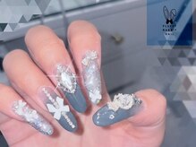 フラッフィーラビットネイル(fluffy rabbit nail)/キラキラ ワンホン ゴテゴテ