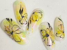 ネイリックス アヴェニール(NAILX avenir)/オーロライエロー　フラワー