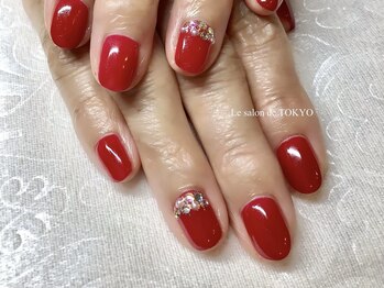 定番and安定のレッドネイル