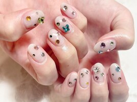 カラフルストーンネイル