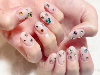 キャッツアイ東京 新宿店(Cat's eye TOKYO)/カラフルストーンネイル