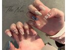 春　チェック　バラ