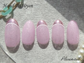 プラスネイル 北千住東口店(PLUS NAIL)/【3188】ミラーネイル