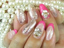 ミューアン(Mieux Un)/ネオンピンク×ホイルネイル