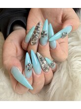 ネイルゼロワン 神戸(NAIL01)/春クロム敷き詰めネイル