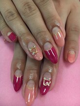 ネイルサロン パピリオ(Nail Salon papilio)/ピンク逆フレンチ♪