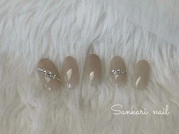 グレージュ/シンプルビジュー