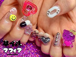 パーツ盛り/ギャルネイル