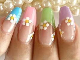 お花フレンチネイル