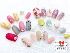 ジェル定額￥7990★薔薇：ドット
