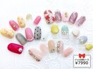 ジェル定額￥7990★薔薇：ドット