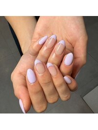 茨木シンプルネイル/紫ネイル