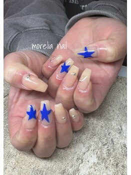 シンプル星ネイル