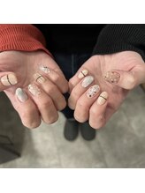 プライベートネイルサロン(private nail salon)/ベージュ×フラワー
