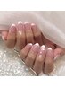 【Jr.】ソフトジェルオフ無料☆ジュニアネイル フレンチ 3,000円
