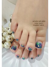 プライベート ネイルサロン マーマ(murmur)/紫×青　タイダイネイル