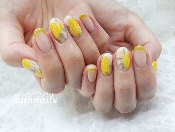 サンネイルズ(sun nails)/6本アート+オプションフレンチ
