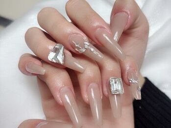 長さだしシンプルネイル