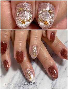 ネイルアトリエルカ(nail atelier LUCA)/W-459 大人クリスマスネイル