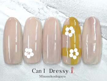キャンアイドレッシー 南越谷店(Can I Dressy)/お花チェックネイル