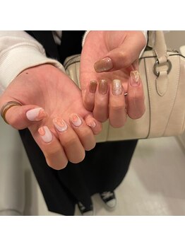 ヒルズ 原宿(Hills Harajuku)/ぽこぽこピンクニュアンスネイル