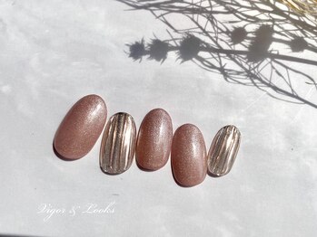 ヴィガー アンド ルックス 白金 目黒(Vigor&Looks)/ニュアンス　ミラーネイル