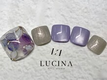 ネイルスタジオ ルキナ(LUCINA)/H-748紫陽花フットネイル