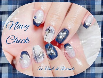 ル クラブ ド ボーテ 練馬/ネイビーチェックネイル☆