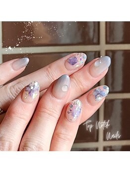 トップノッチネイルズ(TOP NOTCH NAILS)/梅雨 紫陽花 ネイル