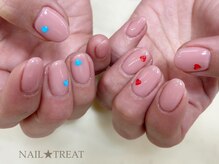 ネイルトリート 茨木駅前店(NAIL TREAT)/アシメハート