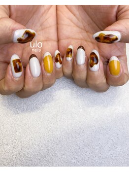 ウロネイルズ(ulo nails)/ポップなべっこうネイルデザイン