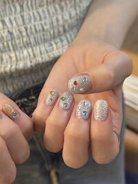カラフルストーンネイル