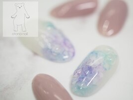 ふんわり紫陽花ネイル