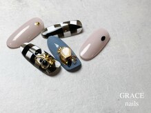 グレース ネイルズ(GRACE nails)/モノトーンチェック