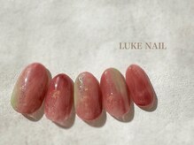 ルークネイル(LUKE NAIL)/桜マーブルネイル 春ネイル