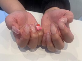 ピンクベージュ ネイルフレンチ