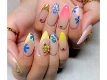 ルアナ(Luana.)/フラワー夏ネイル