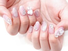 ネイルコレクション ベビーピンク(Baby Pink)/ジェル定額￥8990☆3Dフラワー