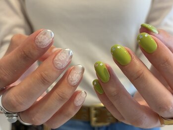 ヨム アイ ネイル(yomu eyenail)の写真/【パラジェル＆フィルイン】手描き＆個性派×シンプルが得意!ファッションのアクセントになるデザインを*