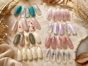 エクラ 枚方市駅前店(eclat)の写真/毎月変わる定額デザイン♪上品・トレンド・大人可愛いが豊富。価格も分かりやすく初めての方にも◎