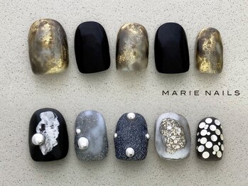 マリーネイルズ 心斎橋店(MARIE NAILS)の写真/★初回オフ無料！定額上¥7700下¥8800！デザイン＆爪の形もご提案！１week保証付きでアフターケアもばっちり