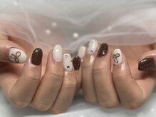 ピョルム(PYORM.)/秋★キラキラリボンネイル