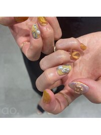 イエローブラウンネイル