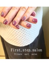 ファーストステップサロン(First.step.salon)/パープルワンカラー+ラメ